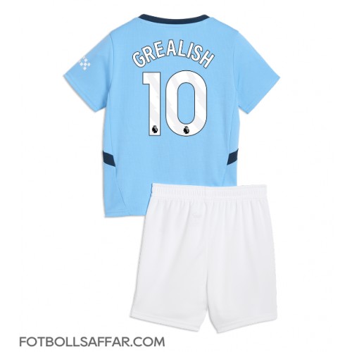 Manchester City Jack Grealish #10 Hemmadräkt Barn 2024-25 Kortärmad (+ Korta byxor)